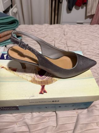 Tacones Marypaz plateados talla 39