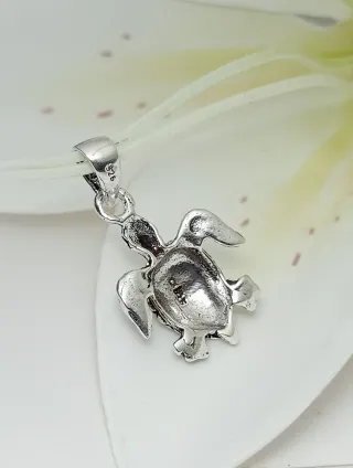 Bello Colgante Tortuga Galápagos Plata De Ley 925