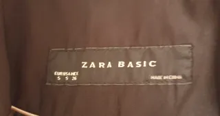 Abrigo Zara Negro Talla S