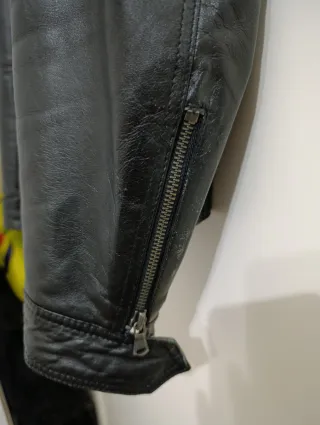 Giacca in vera pelle nera da uomo Combipel