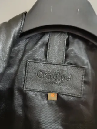 Giacca in vera pelle nera da uomo Combipel