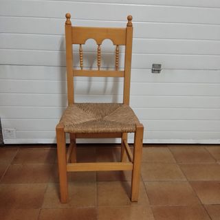 Mesa de roble macizo con 8 sillas