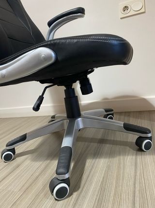 Sedia da Gaming da Scrivania Nero e Argento