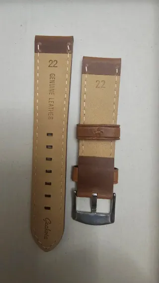 Correa Geckota Piel 22mm Marrón Nueva