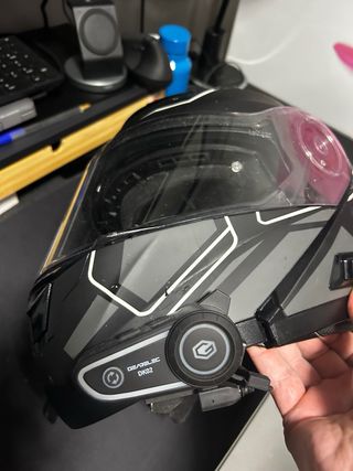 Casco Moto SHIRO Negro con gafas