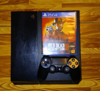 PS4 Fat Negra + Red Dead Redemption 2