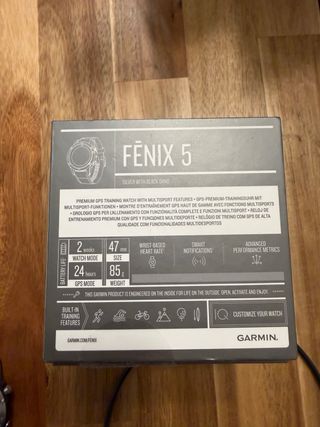 Garmin Fenix 5 Plata con Correa azul. Con caja.