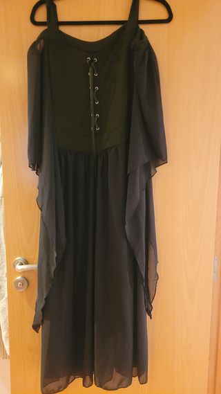 Vestido gótico medieval negro talla S