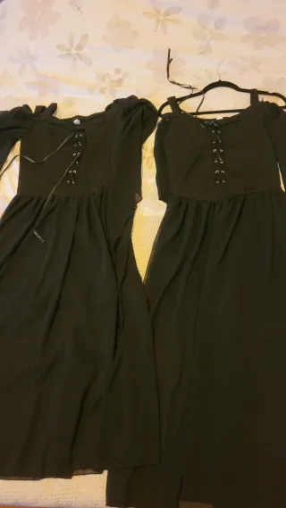 Vestido gótico medieval negro talla S