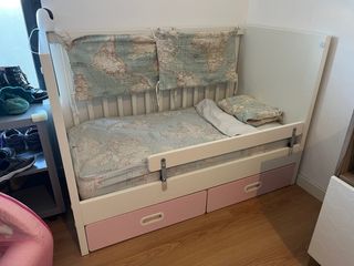 Colchon de cuna+ saco de algodon con nordico y mas