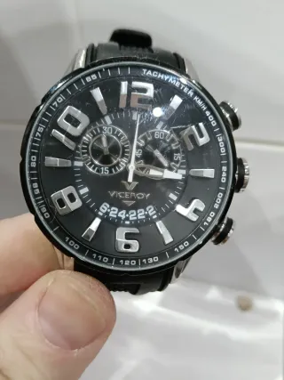 Reloj Viceroy Deportivo Casual Negro y Plateado