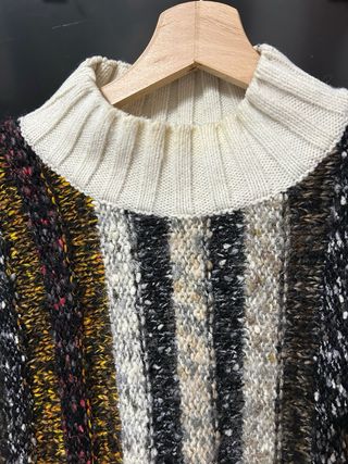 Jersey de cuello alto multicolor