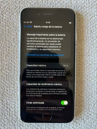 iPhone SE Negro/Blanco + Cascos + Cargador +Funda