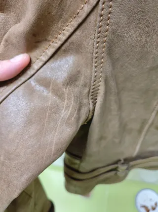 Cazadora Piel Marrón Talla S