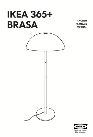 Lámpara de pie IKEA 365+ BRASA Blanca