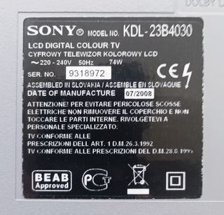 TV LCD Sony Bravia 23" ( venta en mano )
