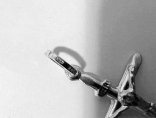 Ciondolo croce oro bianco 18kt 750