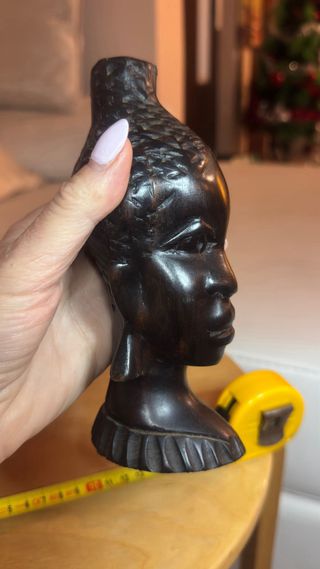 Par Estatuas Ébano Africano Vintage Arte