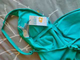 Bañador entero mujer color verde agua