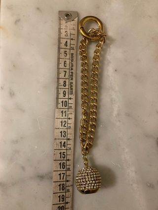 Portachiavi con sfera glitterata Swarovski