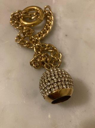 Portachiavi con sfera glitterata Swarovski