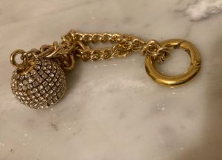 Portachiavi con sfera glitterata Swarovski