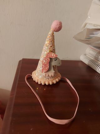 Gorro fiesta unicornio con pompón