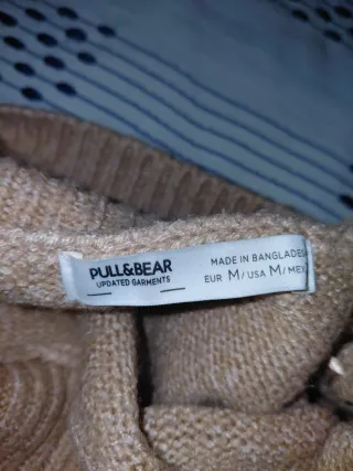 Camisola bege gola alta tamanho único