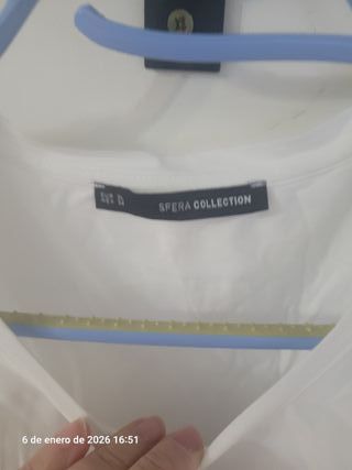 Camiseta Sfera Blanca Estampada Mujer