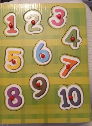 Puzzle de madera con números 1-10