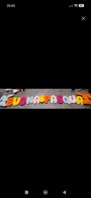 Decorazione Pasquale Buona Pasqua in tessuto