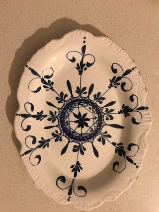 2 Piatti decorativi blu e bianchi