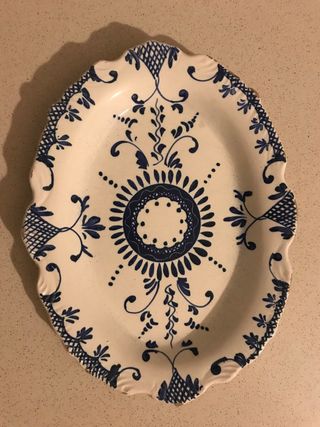 2 Piatti decorativi blu e bianchi