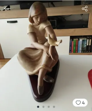 Figura Lladró Niña con Pájaro