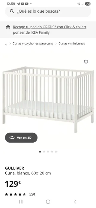 Cuna Gulliver IKEA blanca