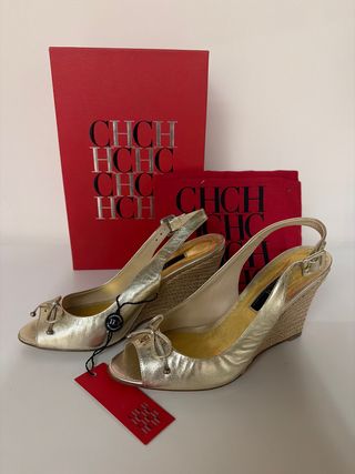 Zapatos CH Talla 38 Dorados NUEVOS