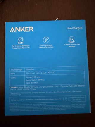 Cargador Anker 3 en 1 Plegable Qi2