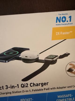 Cargador Anker 3 en 1 Plegable Qi2