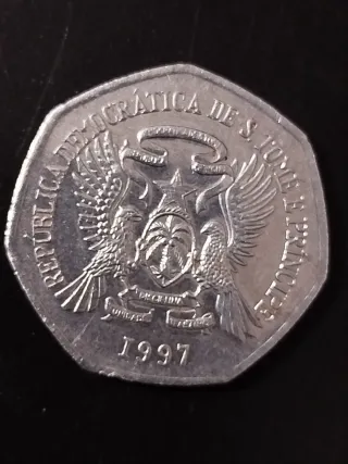 Moneda 2000 Dobras Santo Tomé y Príncipe 1997