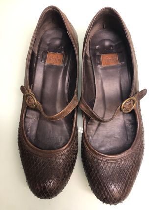 Zapatos Mary Jane Vialis Marrones Talla 36
