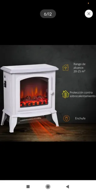 Calefactor Chimenea Eléctrica Llama Realista