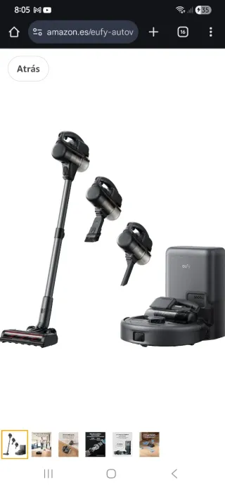 Aspiradora Eufy E20 3-en-1 con Base