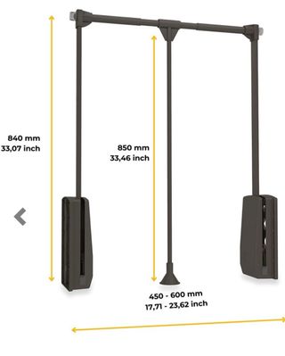 Colgador abatible para armario