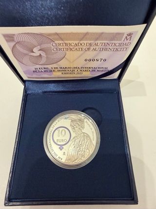 Moneda 10€ Plata Proof 2023 Día Mujer