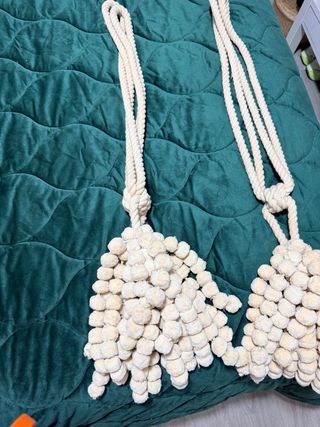 Sujetador cortinas bodoques chenilla beige