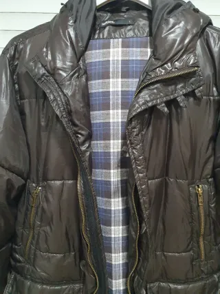 Chaquetón acolchado Lefties marrón