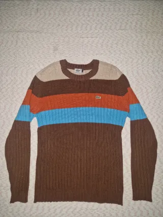 Lacoste Retro Striped Wool Blend Jumper