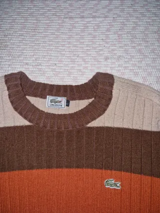 Lacoste Retro Striped Wool Blend Jumper