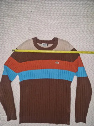 Lacoste Retro Striped Wool Blend Jumper