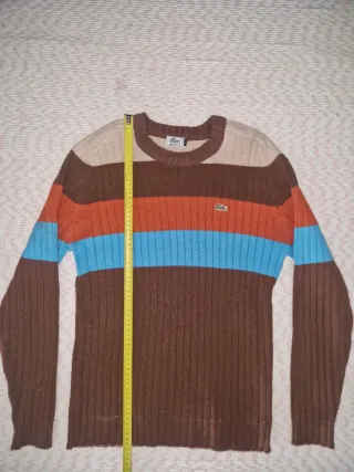 Lacoste Retro Striped Wool Blend Jumper